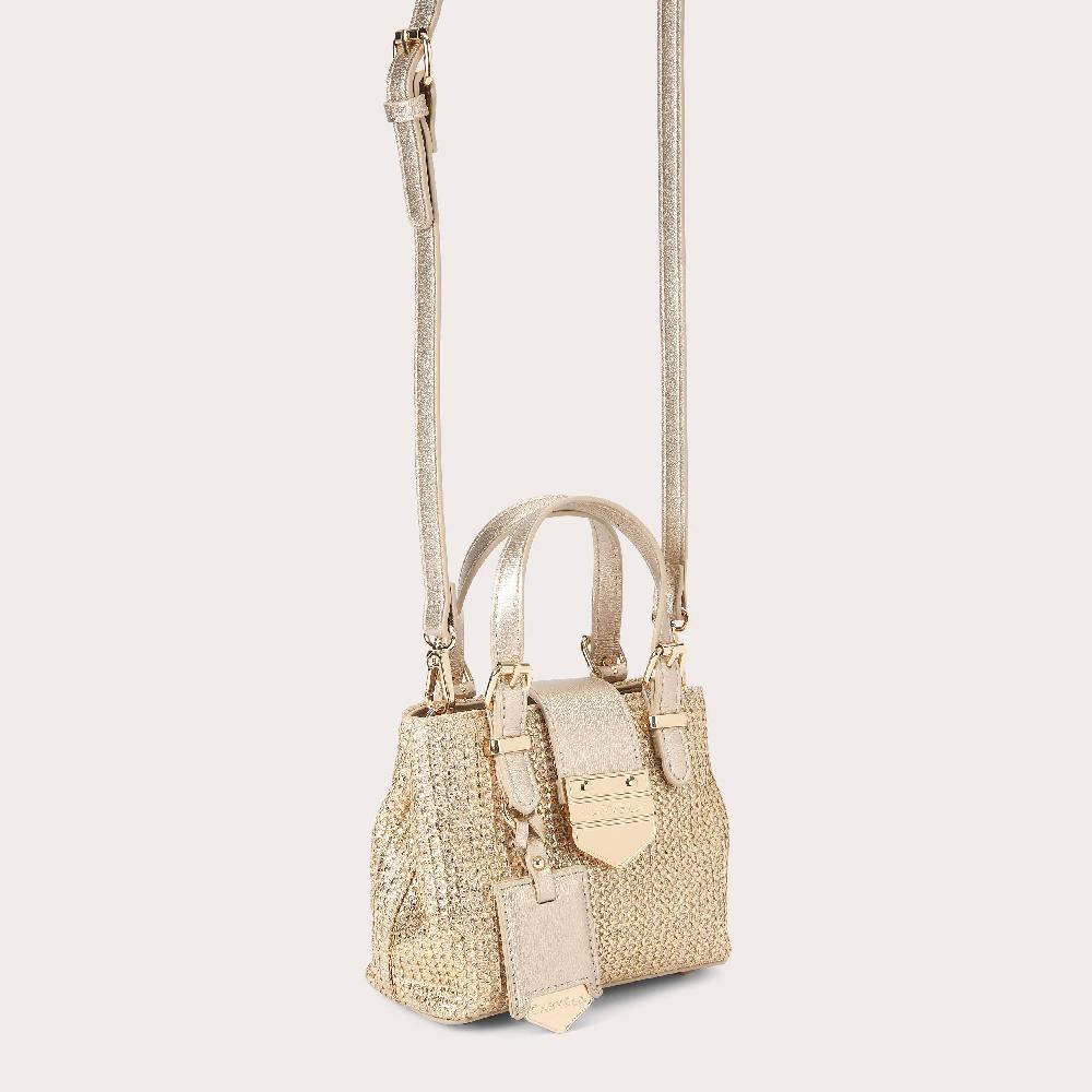 Carvela MARIA MICRO TOTE Metallic Gold Synthetic Micro Tote Bag By CARVELA