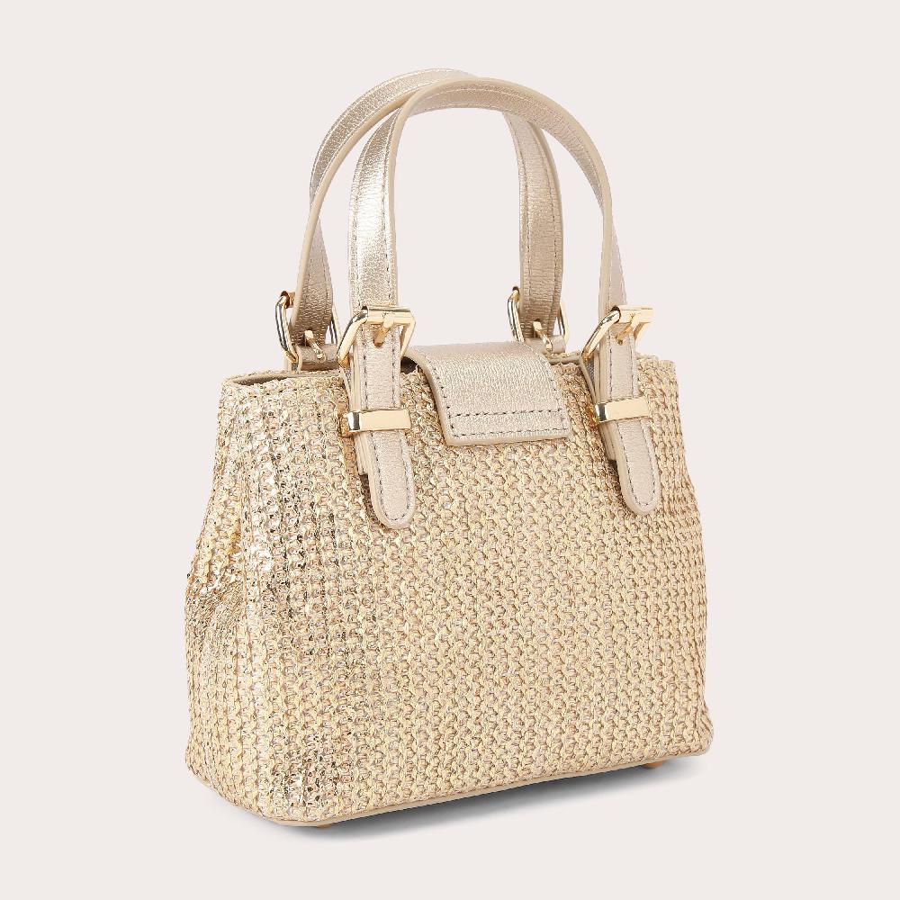 Carvela MARIA MICRO TOTE Metallic Gold Synthetic Micro Tote Bag By CARVELA