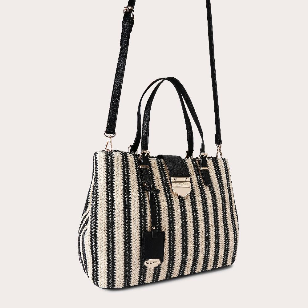 Carvela MARIA MIDI STRIPE Striped Raffia Tote Bag By CARVELA