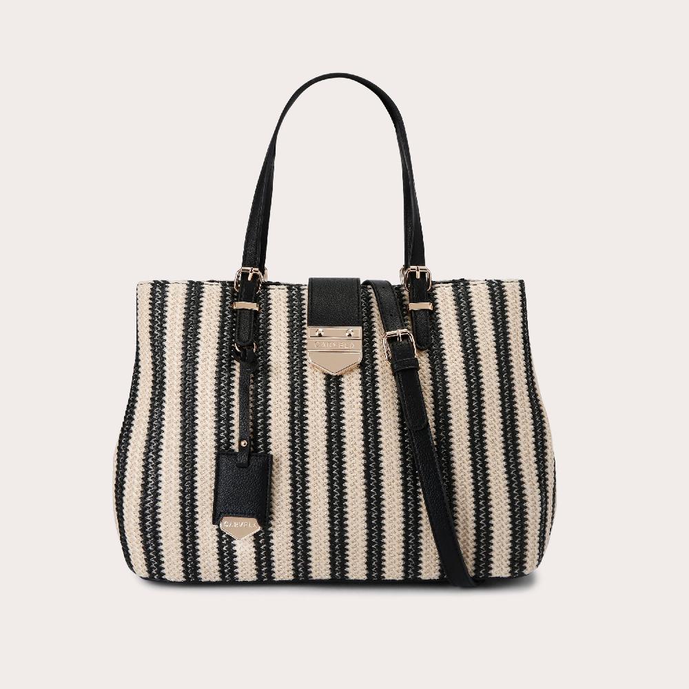 carvela MARIA MIDI STRIPE Striped Raffia Tote Bag by CARVELA