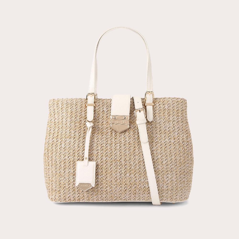carvela MARIA MIDI TOTE Natural Woven Raffia Tote Bag by CARVELA