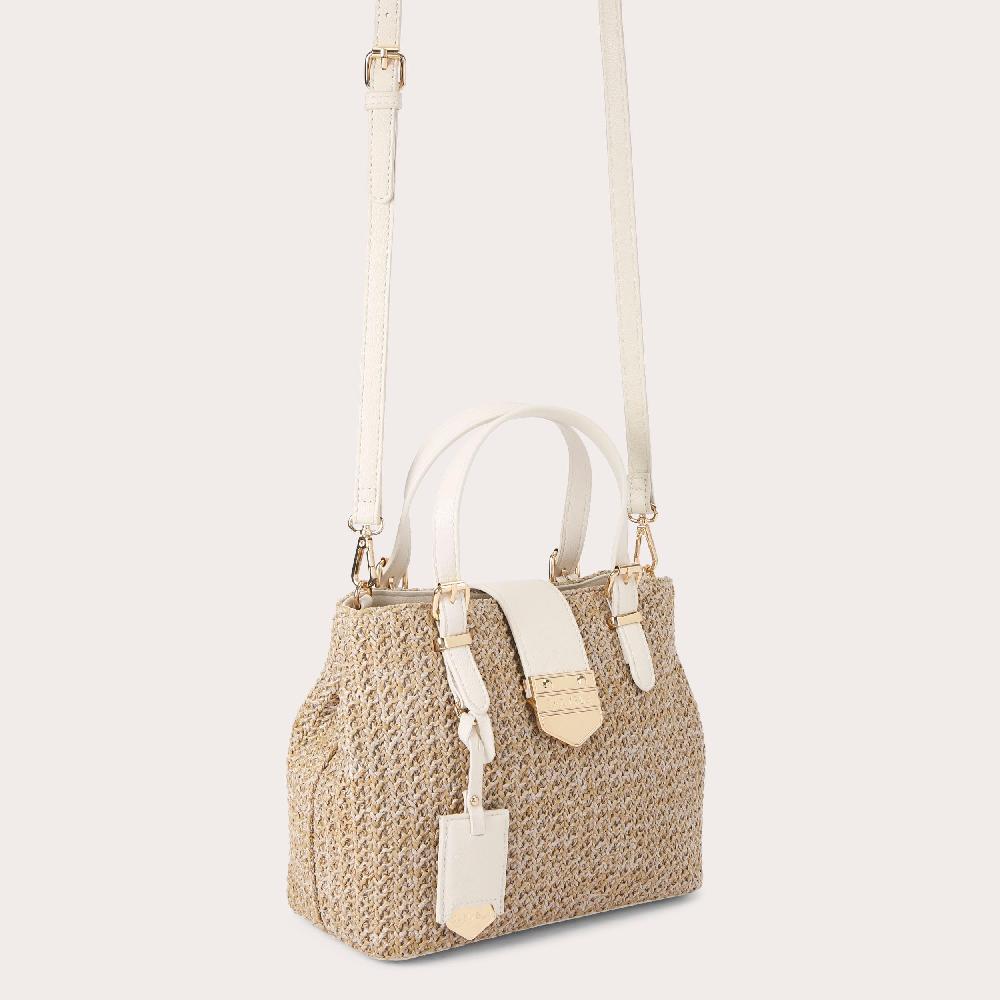Carvela MARIA MINI TOTE Natural Woven Raffia Tote Bag By CARVELA
