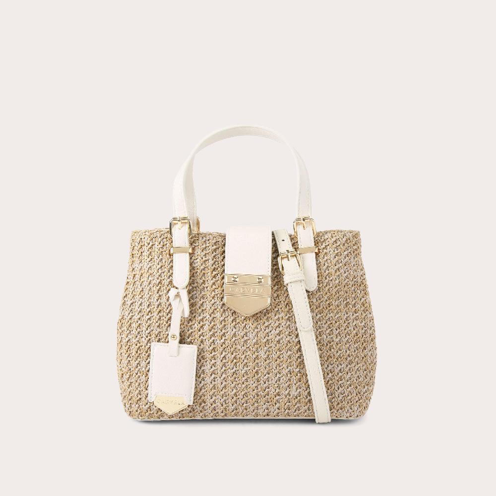 carvela MARIA MINI TOTE Natural Woven Raffia Tote Bag by CARVELA