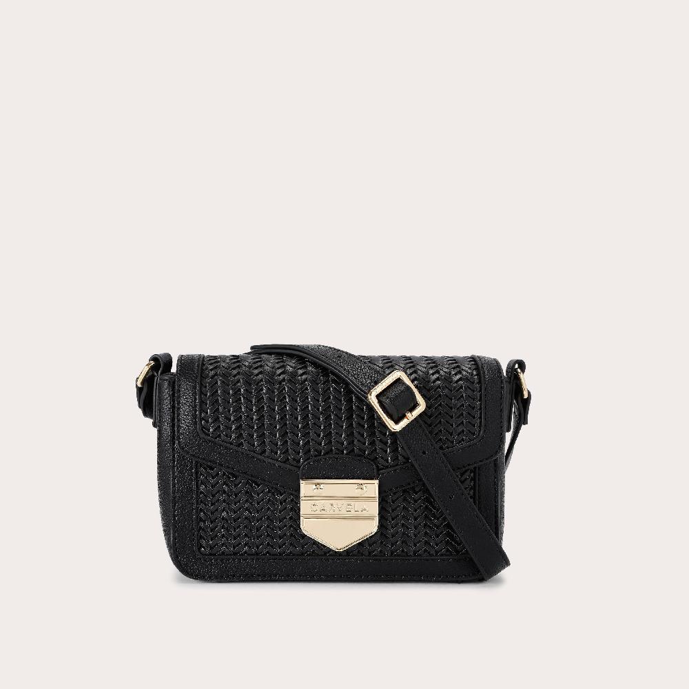 carvela MARIA WEAVE XBODY Black Woven Cross Body Bag by CARVELA