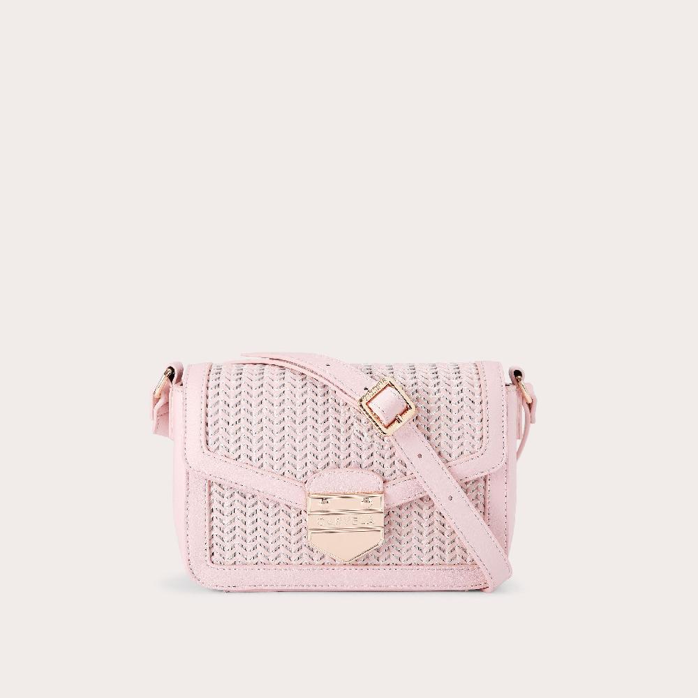 carvela MARIA WEAVE XBODY Pink Woven Messenger bag by CARVELA