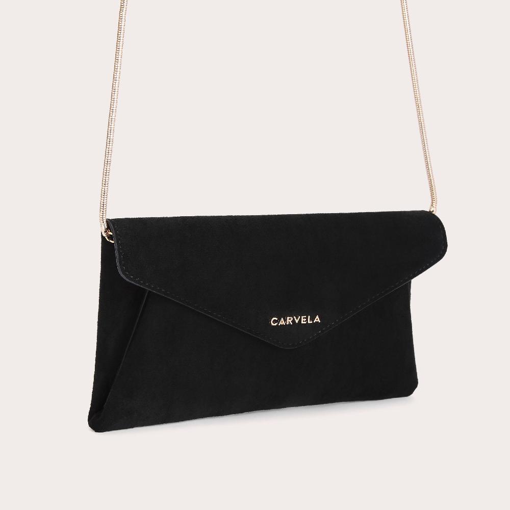 Carvela MEGAN ENVELOPE CLUTCH Black Clutch Bag By CARVELA