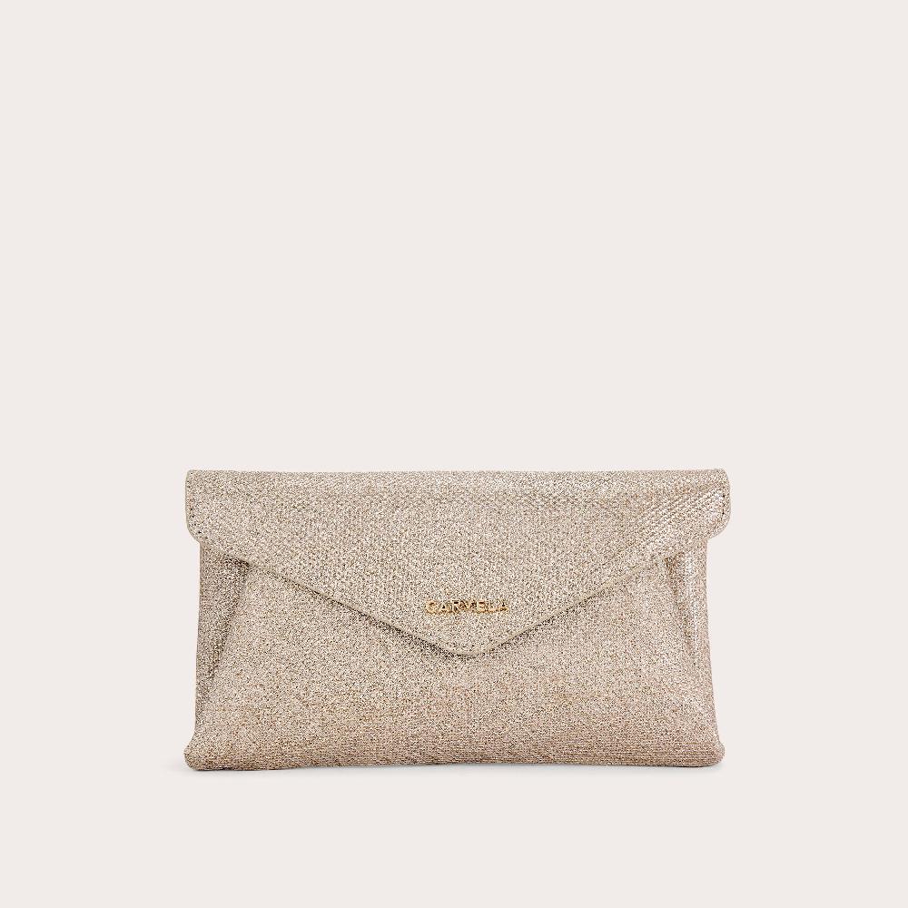 carvela MEGAN ENVELOPE CLUTCH Gold Clutch Bag by CARVELA