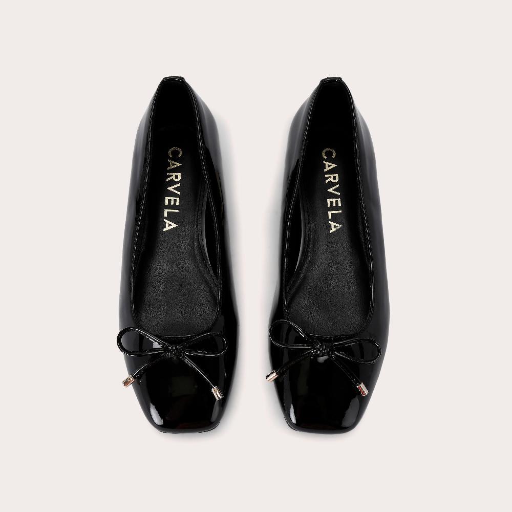 Carvela MELANIE BALLERINA Black Patent Slip On Ballerina Flat By CARVELA