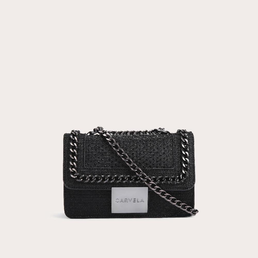 carvela MINI BAILEY X BODY Black Embellished Cross Body Bag by CARVELA