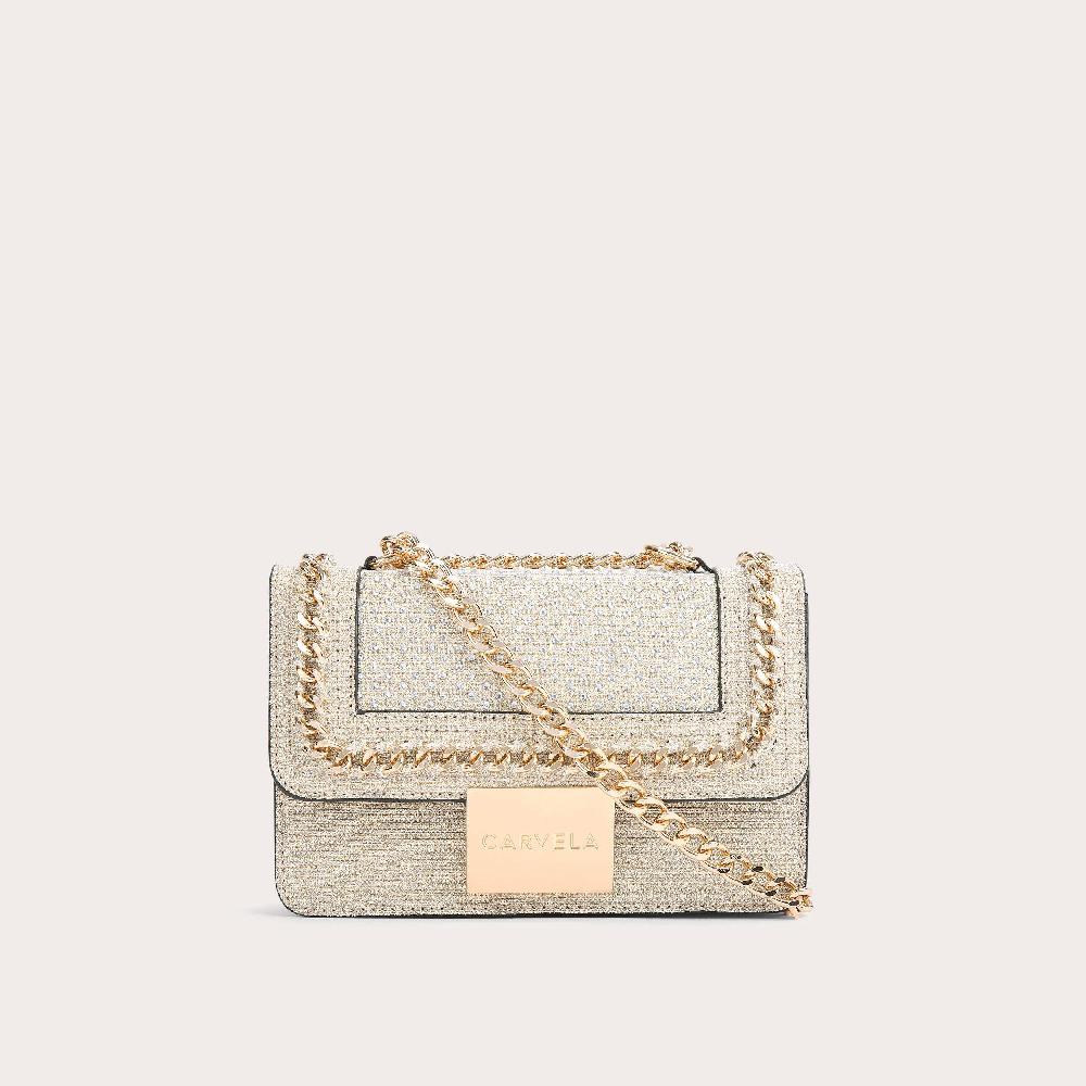 carvela MINI BAILEY X BODY Gold Embellished Cross Body Bag by CARVELA