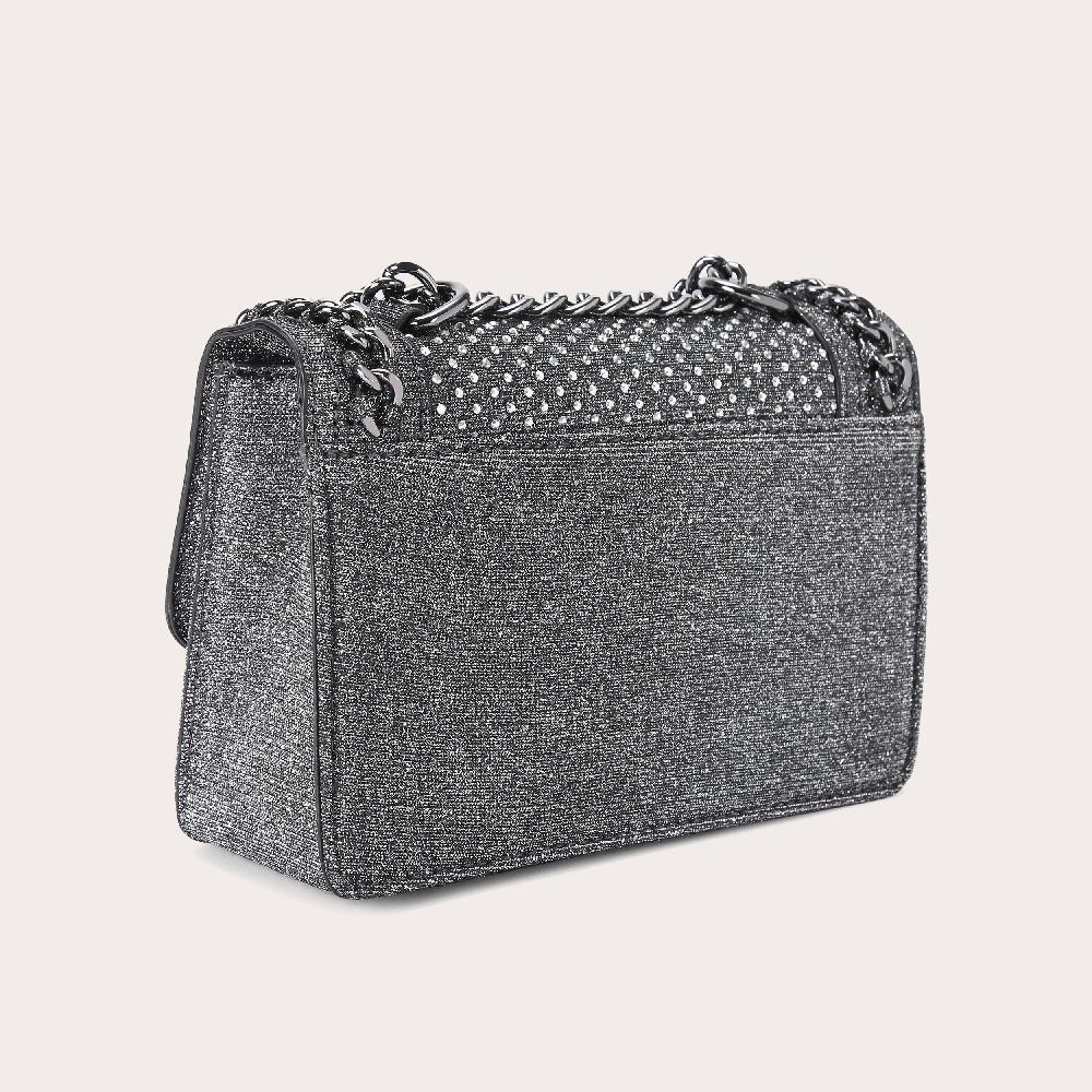 Carvela MINI BAILEY X BODY Grey Studded Cross Body Bag By CARVELA