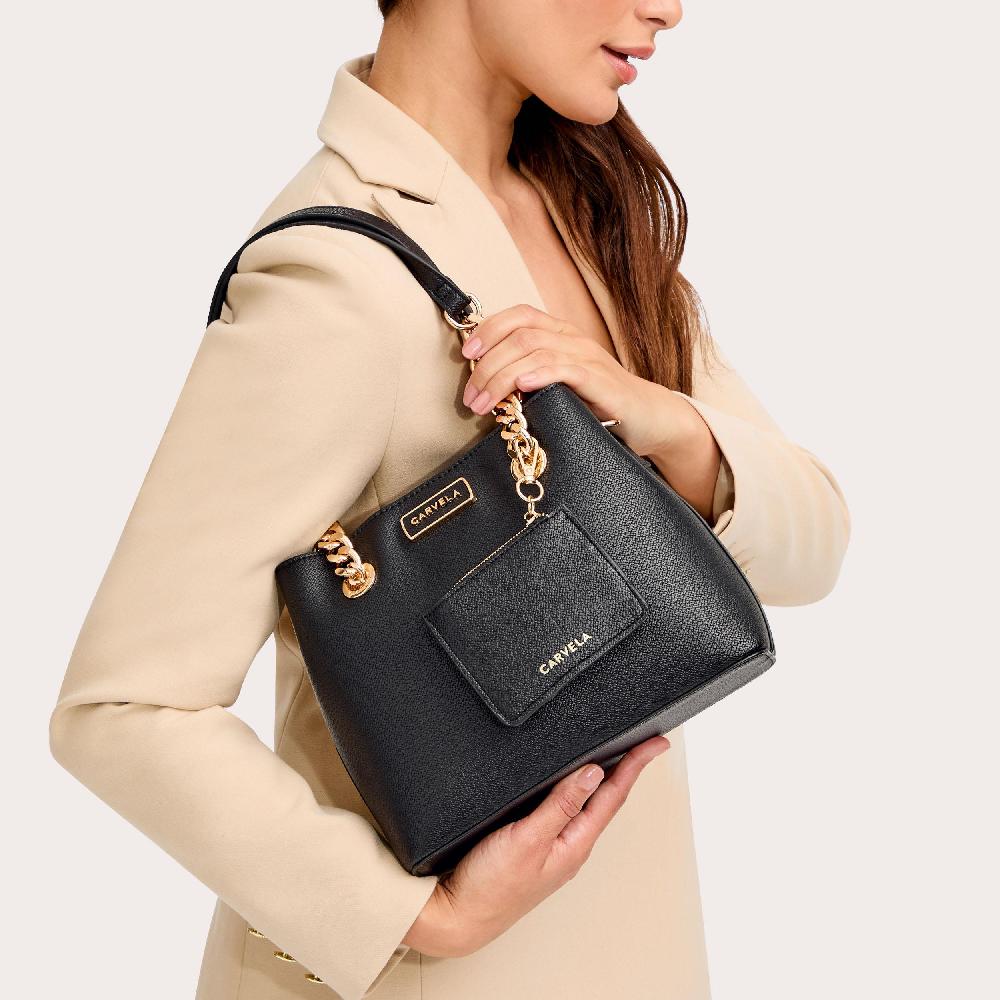 Carvela MINI CAMMIE 3 Black Mini Tote Bag By CARVELA