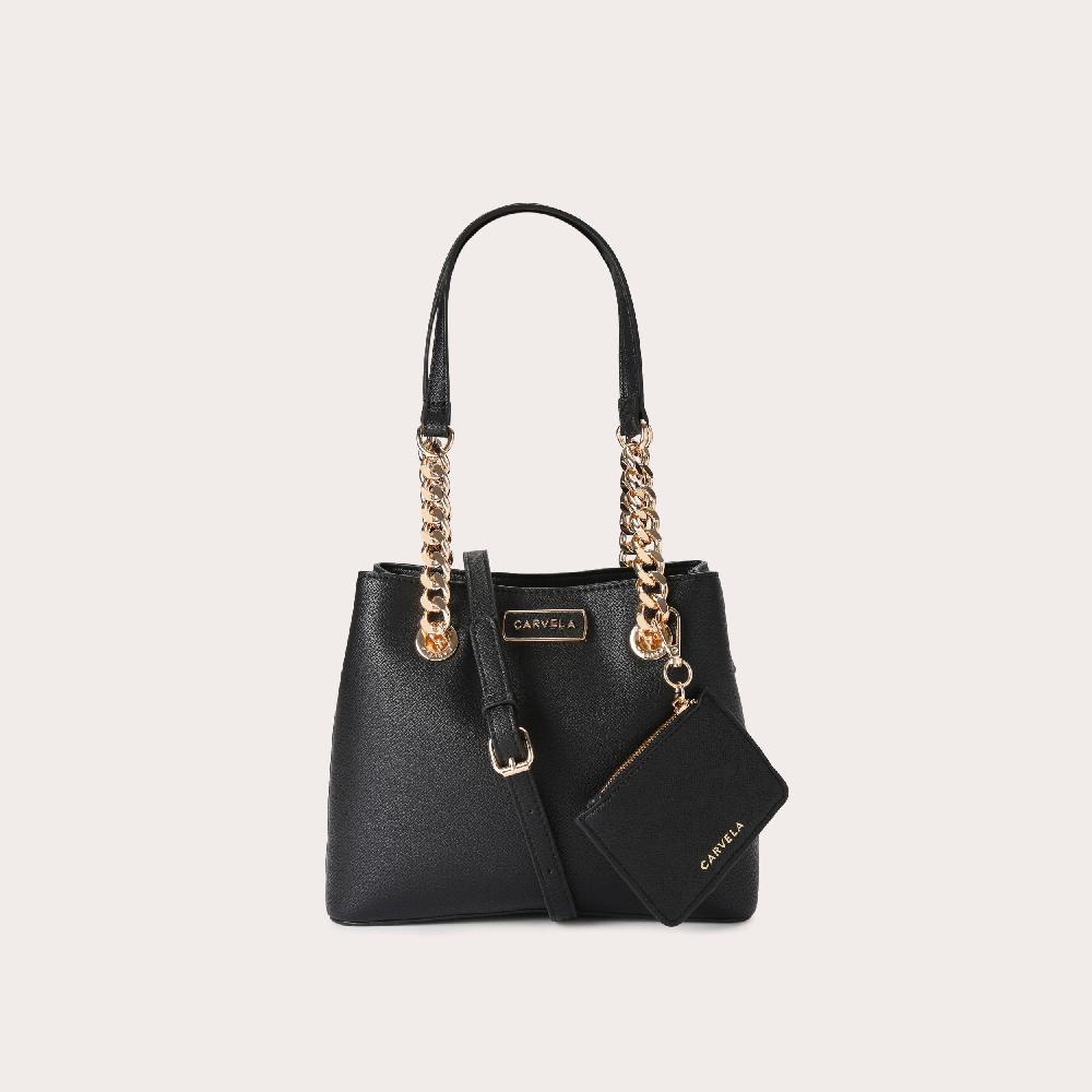 carvela MINI CAMMIE 3 Black Mini Tote Bag by CARVELA