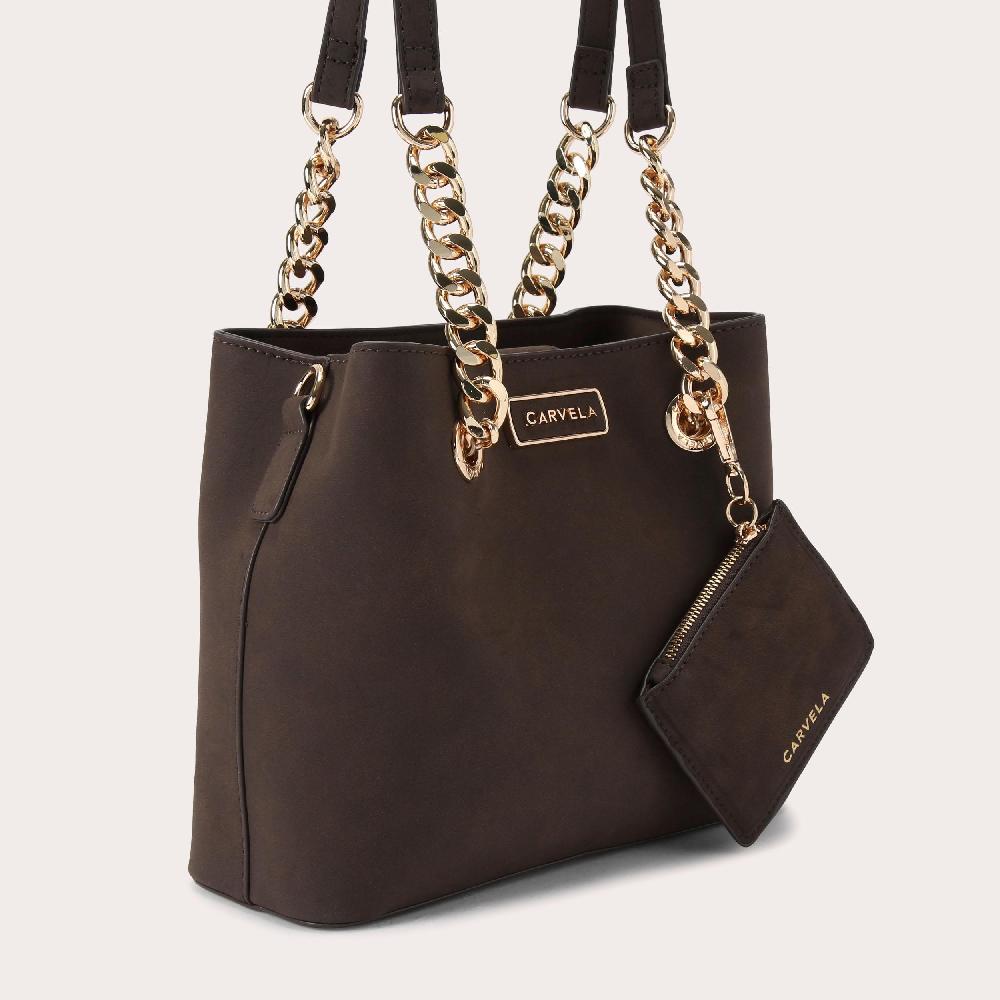 Carvela MINI CAMMIE 3 Brown Mini Tote Bag By CARVELA