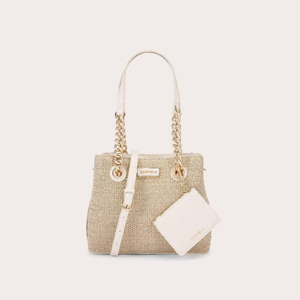 carvela MINI CAMMIE 3 Raffia Tote Bucket Bag by CARVELA