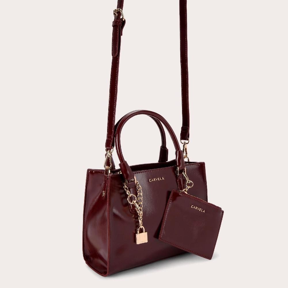 Carvela MINI LATTE Red Leather Alternative Tote Bag By CARVELA