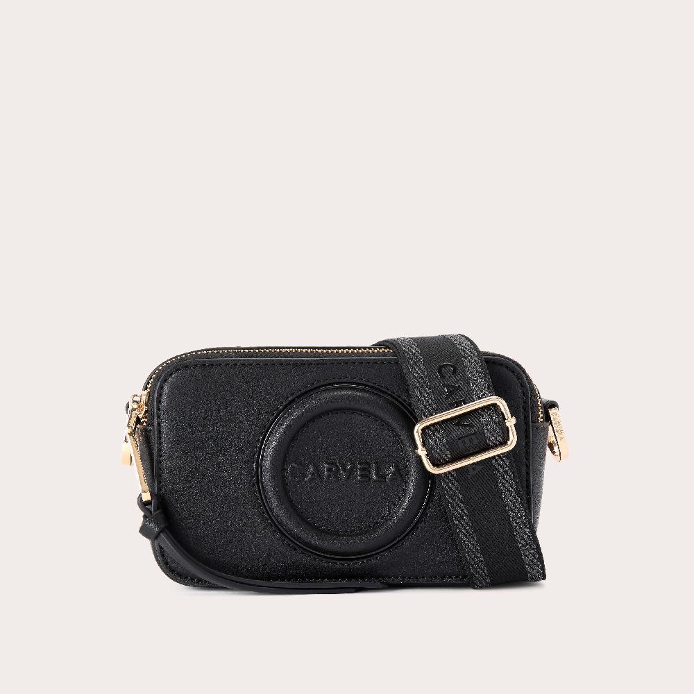 carvela MINI ROMA CIRCLE Black Camera Bag by CARVELA