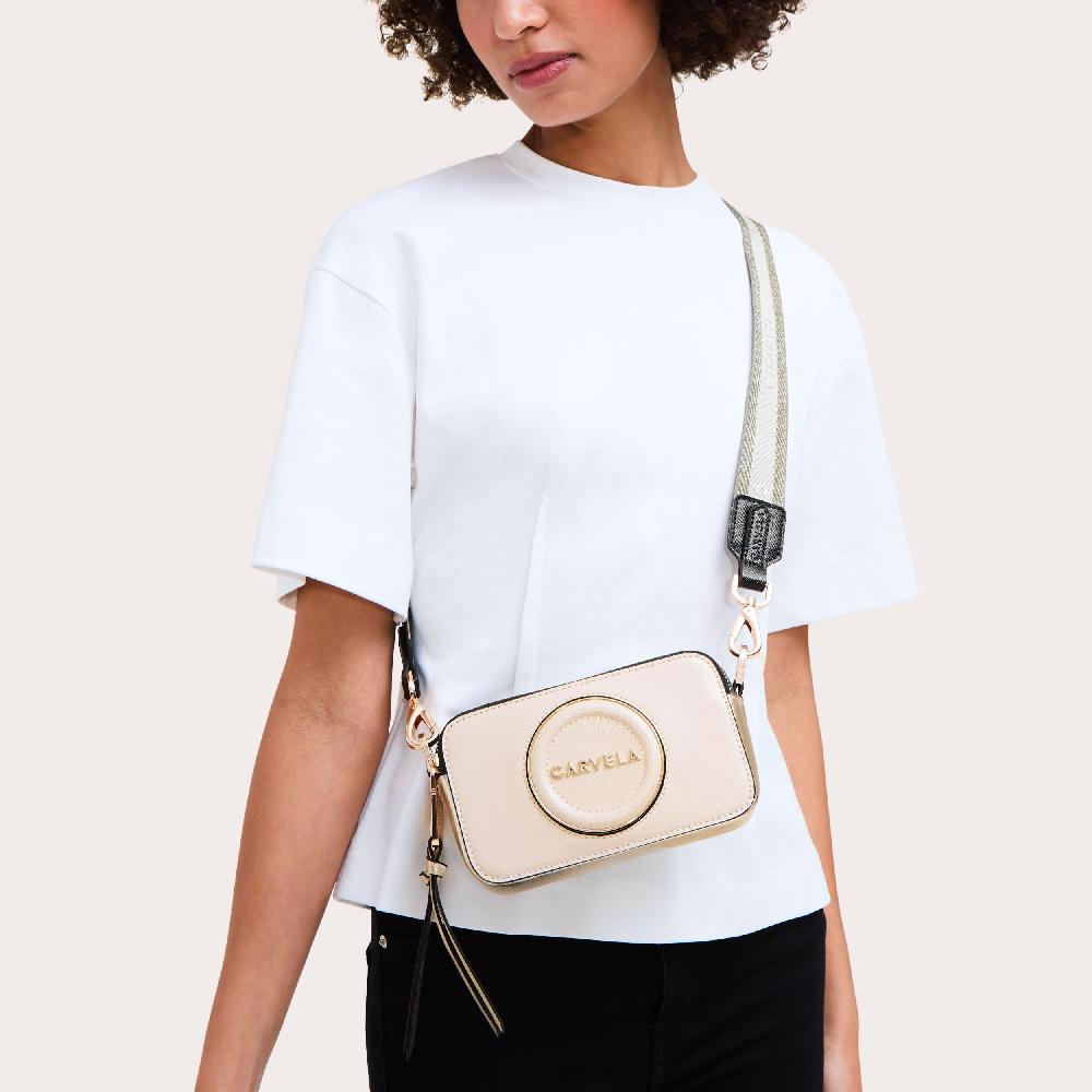 Carvela MINI ROMA CIRCLE Bone Camera Bag By CARVELA