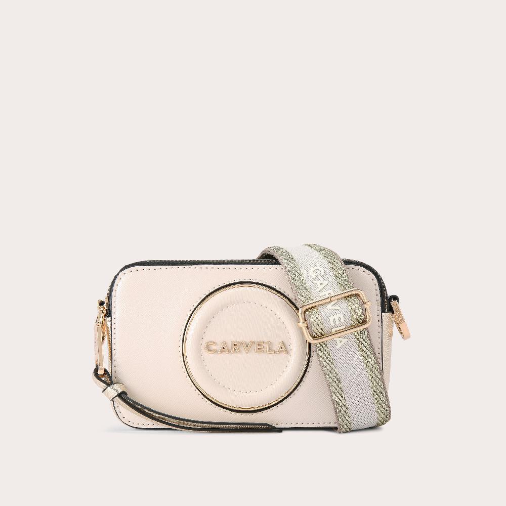 carvela MINI ROMA CIRCLE Bone Camera Bag by CARVELA