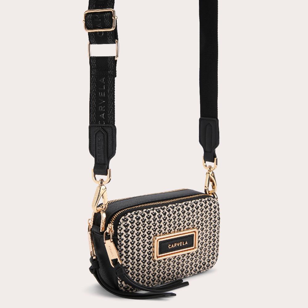 Carvela MINI ROMA RECTANGLE Chevron Woven Cross Body Bag By CARVELA