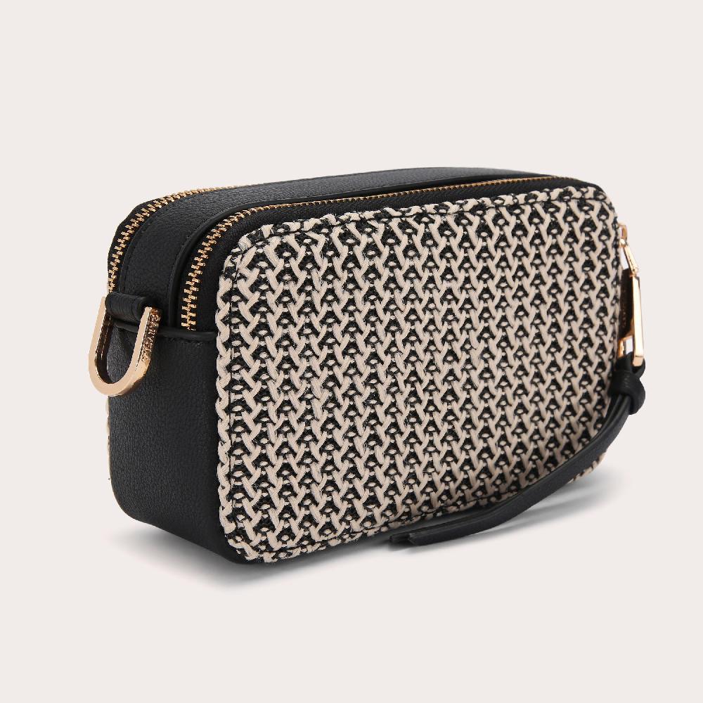 Carvela MINI ROMA RECTANGLE Chevron Woven Cross Body Bag By CARVELA