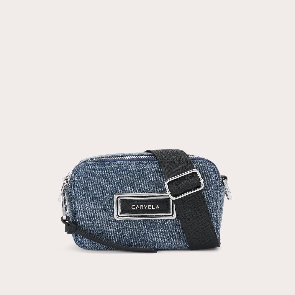 carvela MINI ROMA RECTANGLE Denim Cross Body Bag by CARVELA