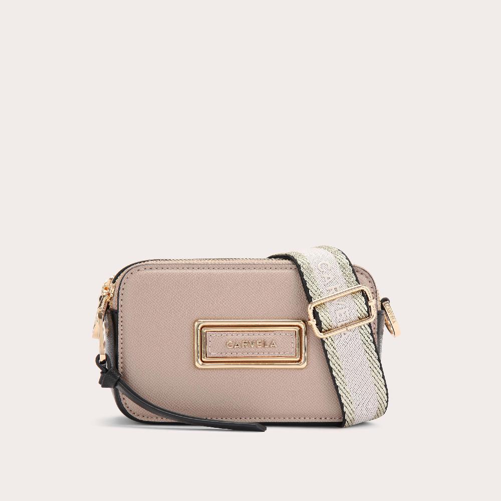 carvela MINI ROMA RECTANGLE Taupe Camera Bag by CARVELA