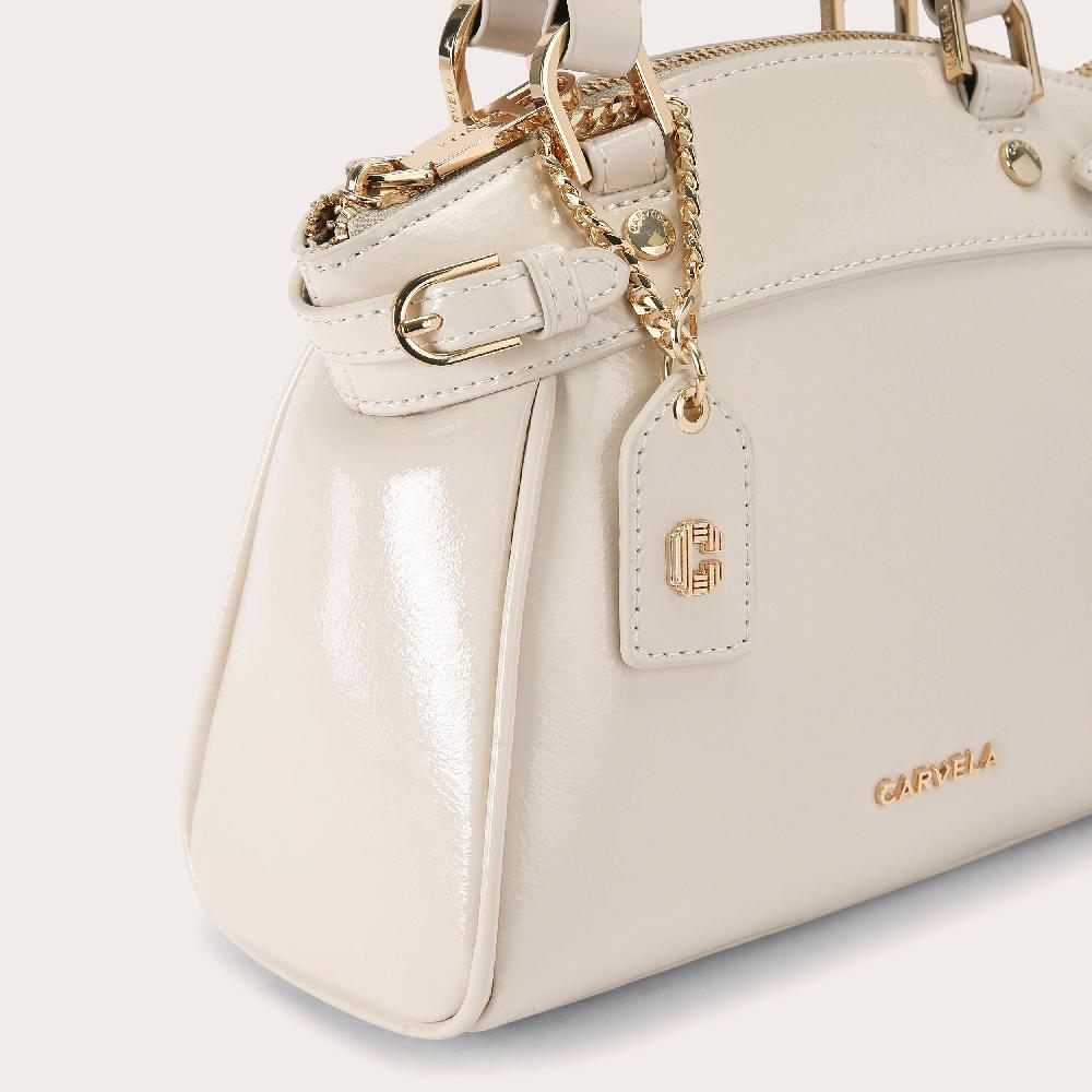 Carvela MINI VALENTINA TOTE Bone Synthetic Tote Bag By CARVELA
