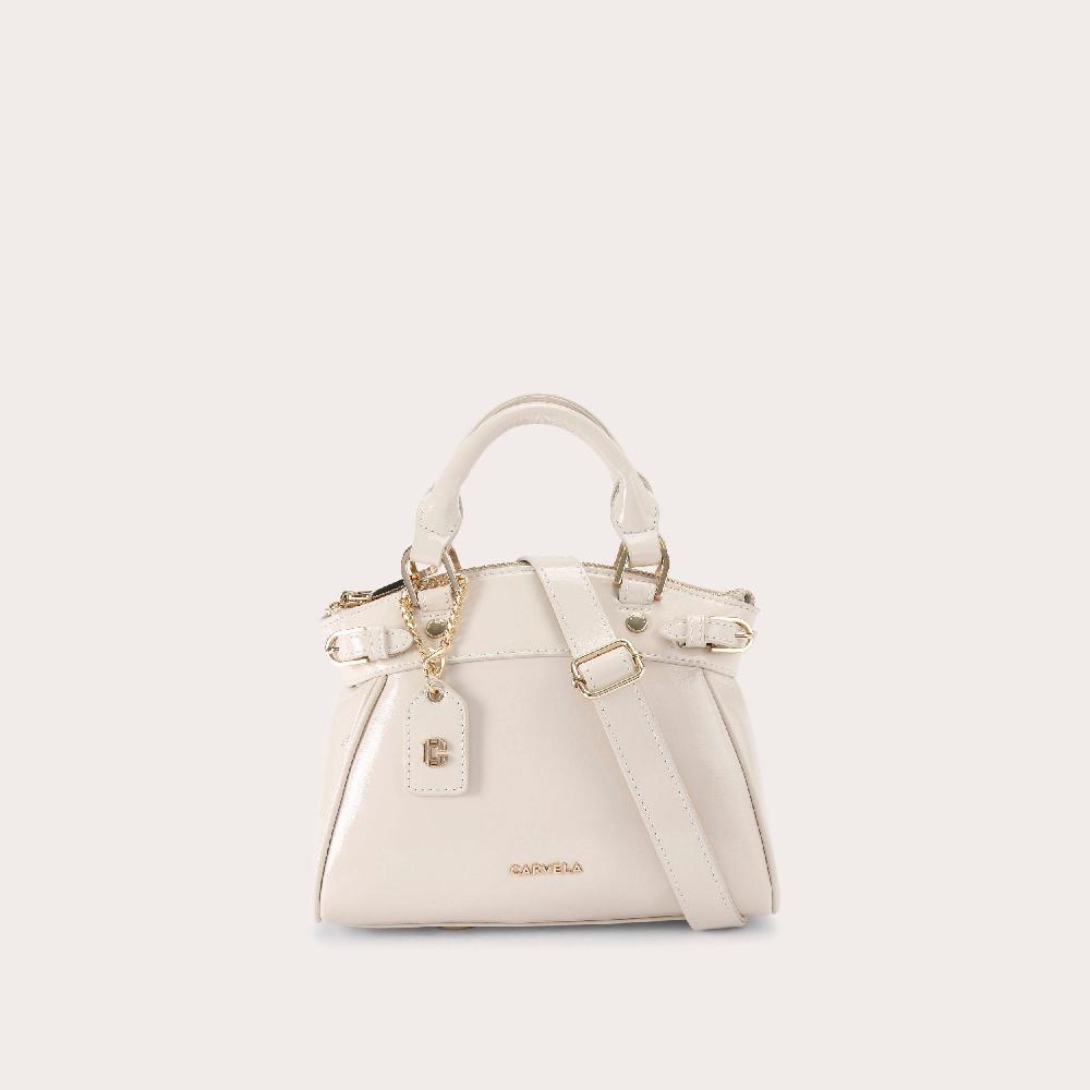 Carvela MINI VALENTINA TOTE Bone Synthetic Tote Bag By CARVELA