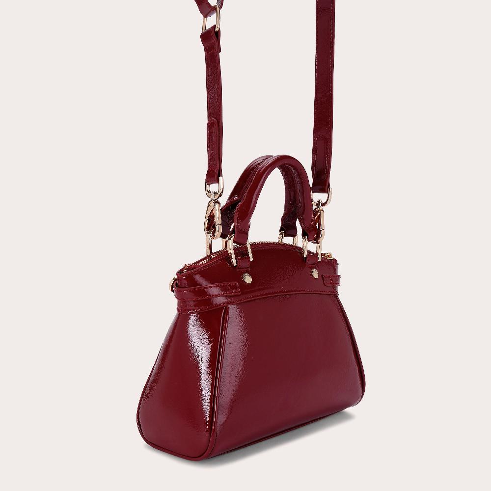 Carvela MINI VALENTINA TOTE Wine Patent Tote Bag By CARVELA