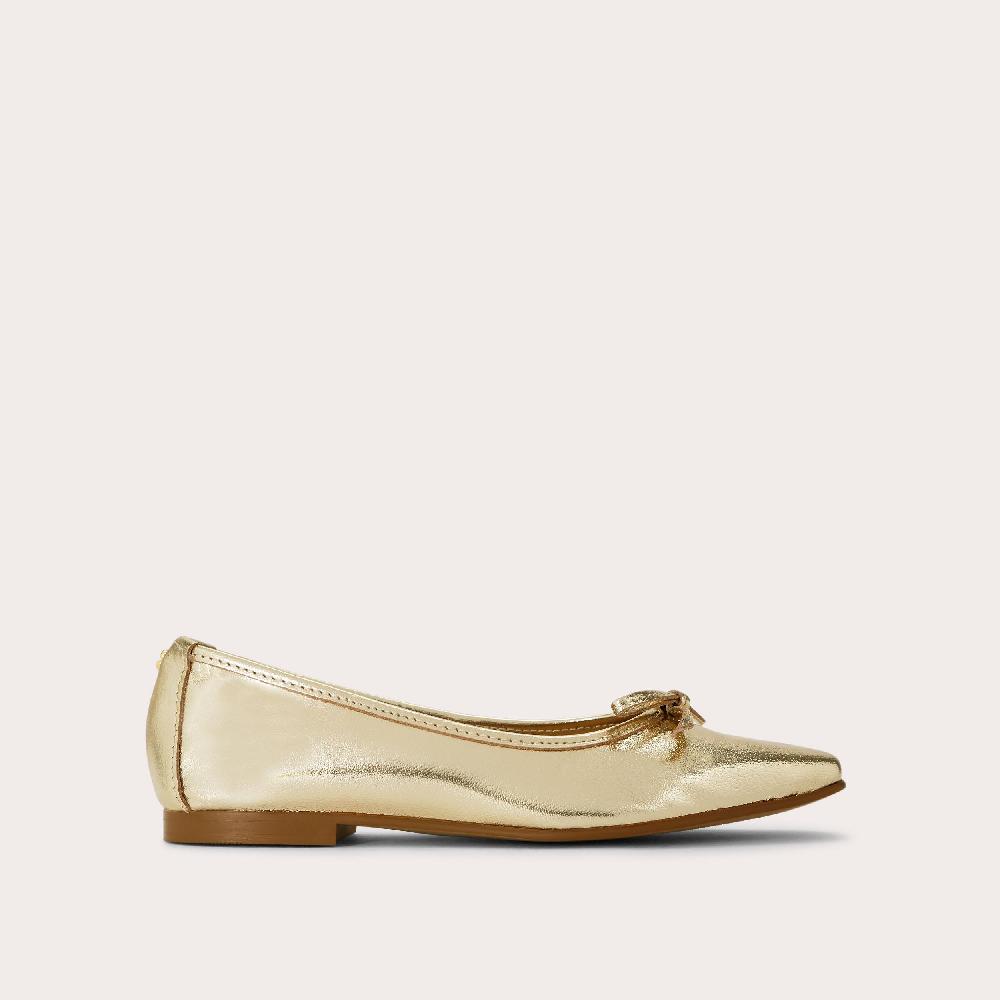carvela MYA BOW Gold Leather Ballet Flat by CARVELA COMFORT