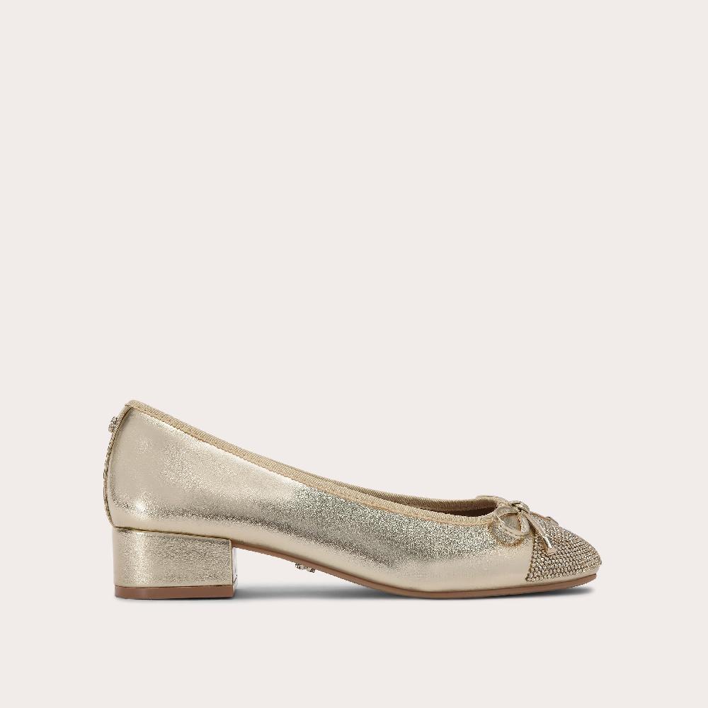 carvela NOVA BALLET JEWEL Gold Heel Ballet Flats by CARVELA