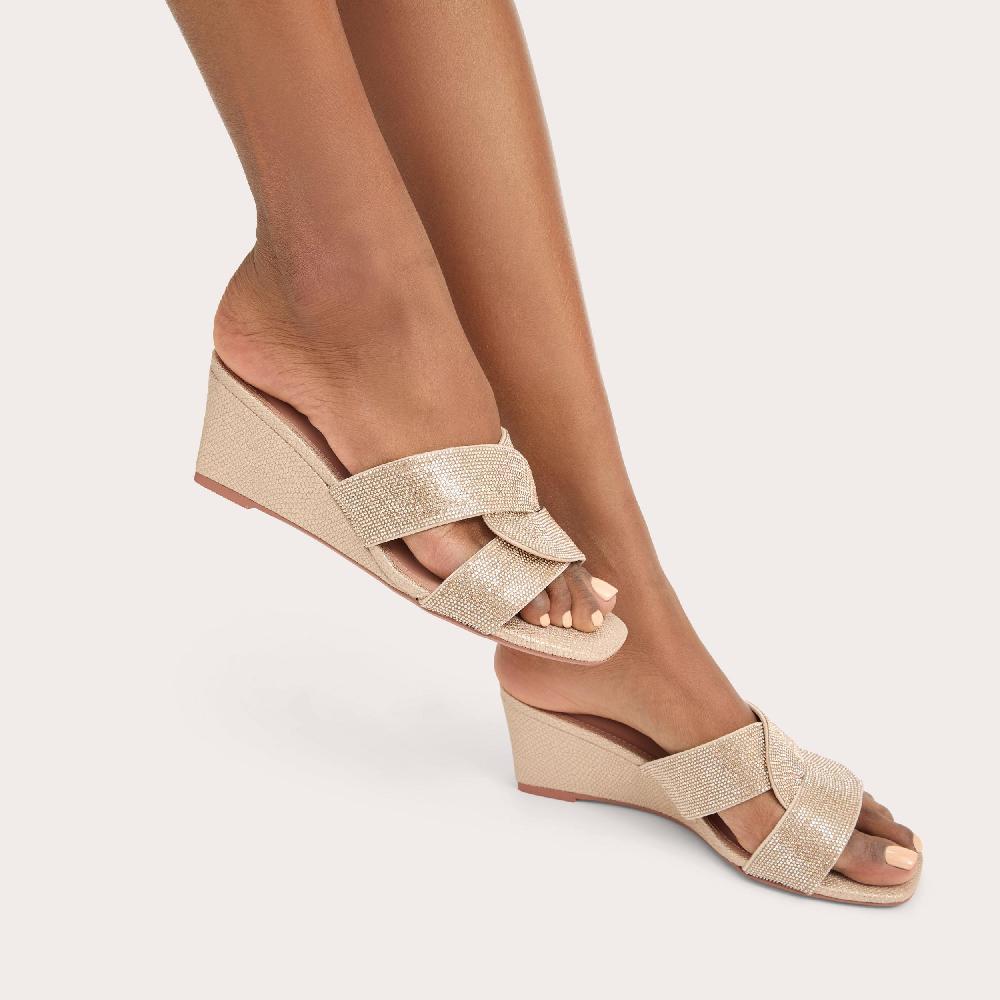 Carvela ORNELLA MULE WEDGE Silver Wedge Heel By CARVELA