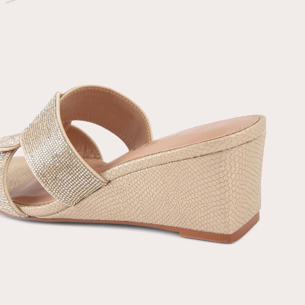 Carvela ORNELLA MULE WEDGE Silver Wedge Heel By CARVELA