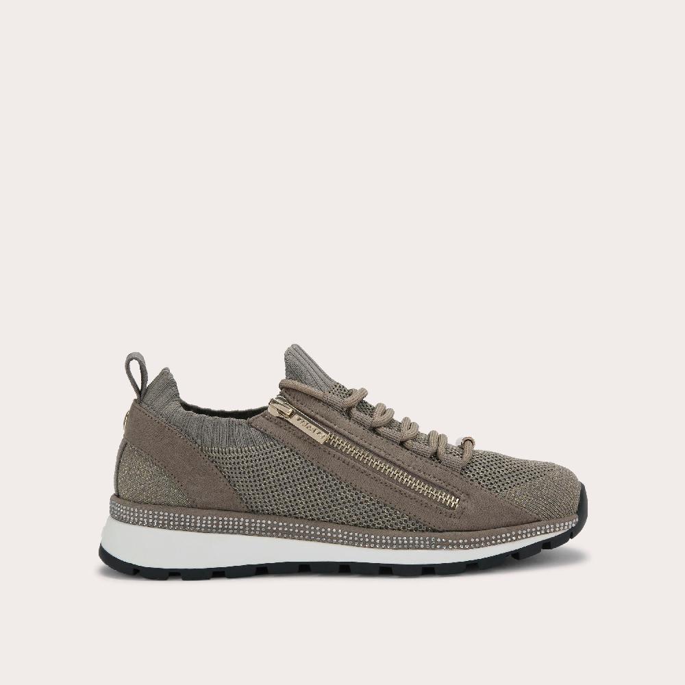 carvela PACE ZIP KNIT Bronze Fabric Trainer by CARVELA