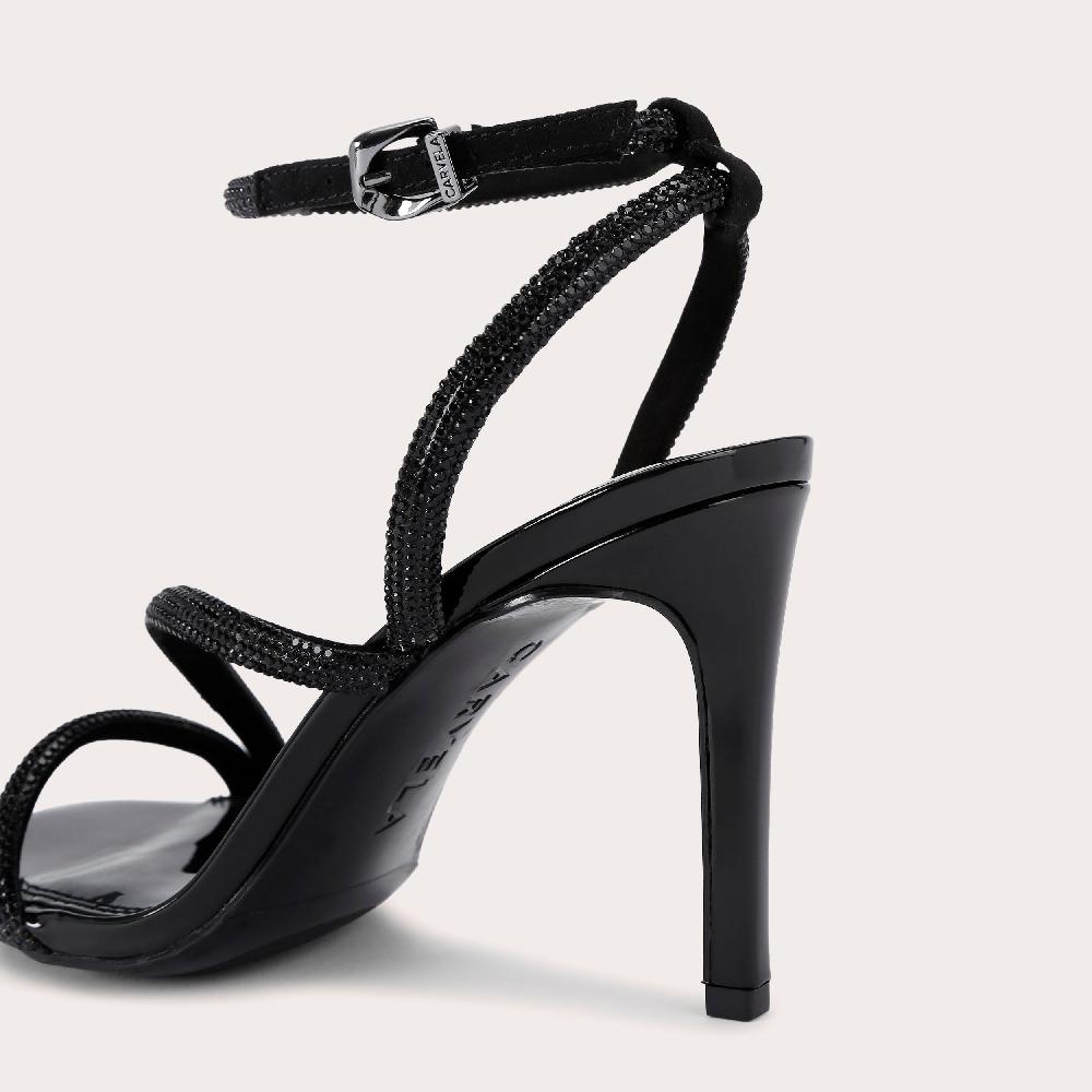 Carvela PAPARAZZI Black Metallic Strappy Heels By CARVELA
