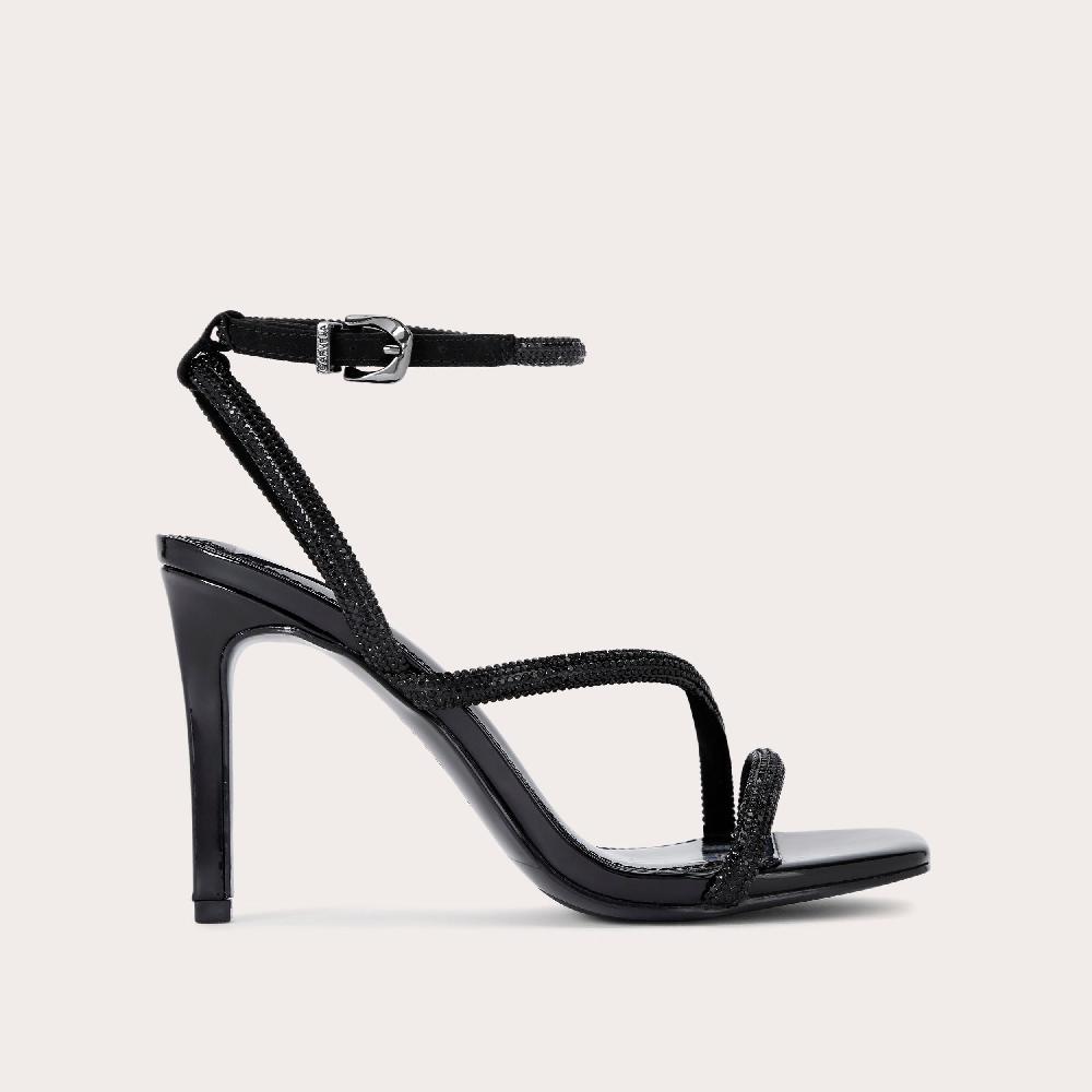 carvela PAPARAZZI Black Metallic Strappy Heels by CARVELA