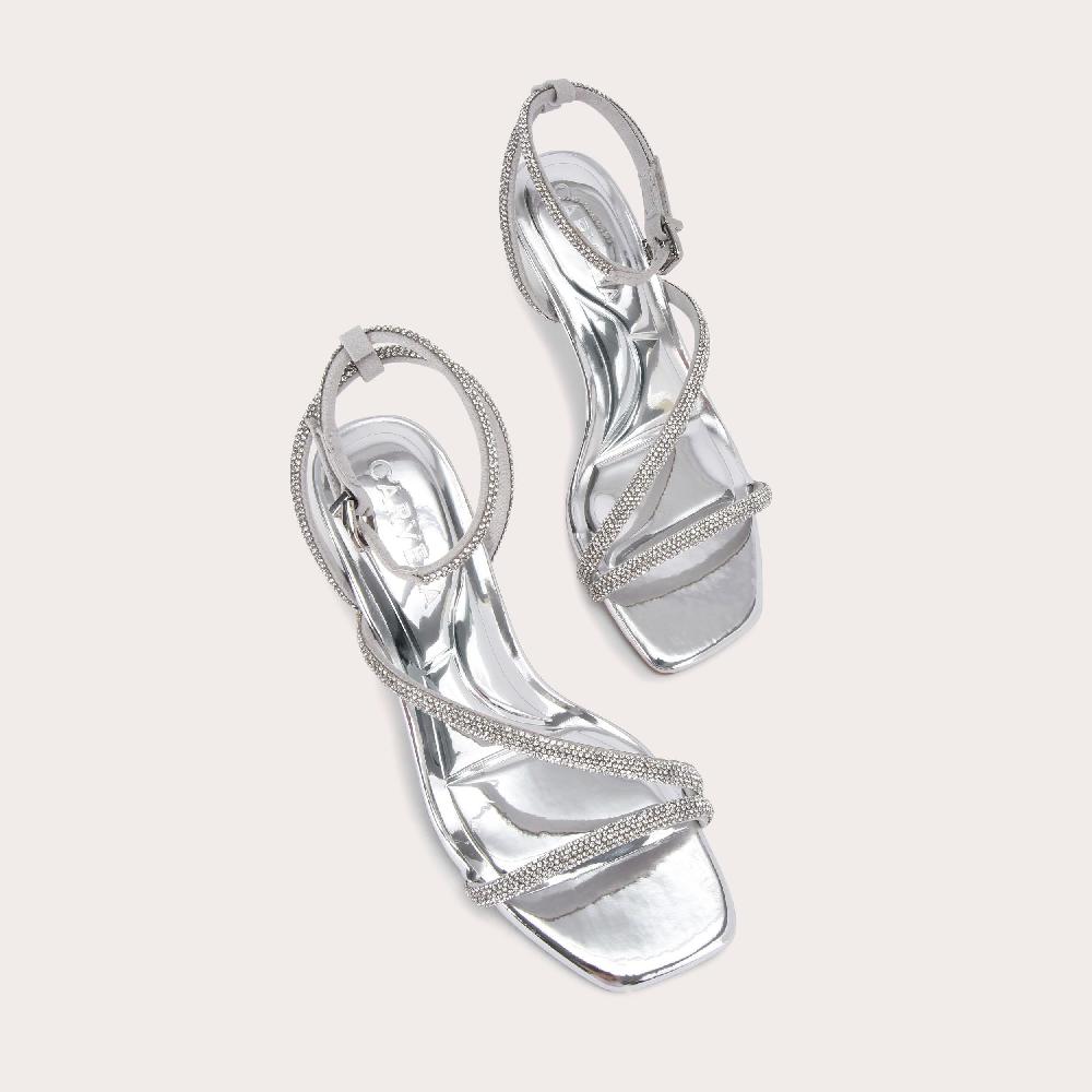 Carvela PAPARAZZI LOW Silver Crystal Low Heels By CARVELA