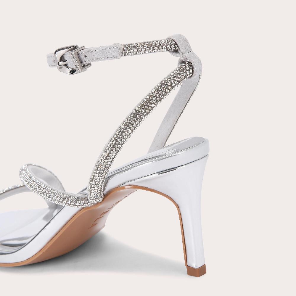 Carvela PAPARAZZI LOW Silver Crystal Low Heels By CARVELA