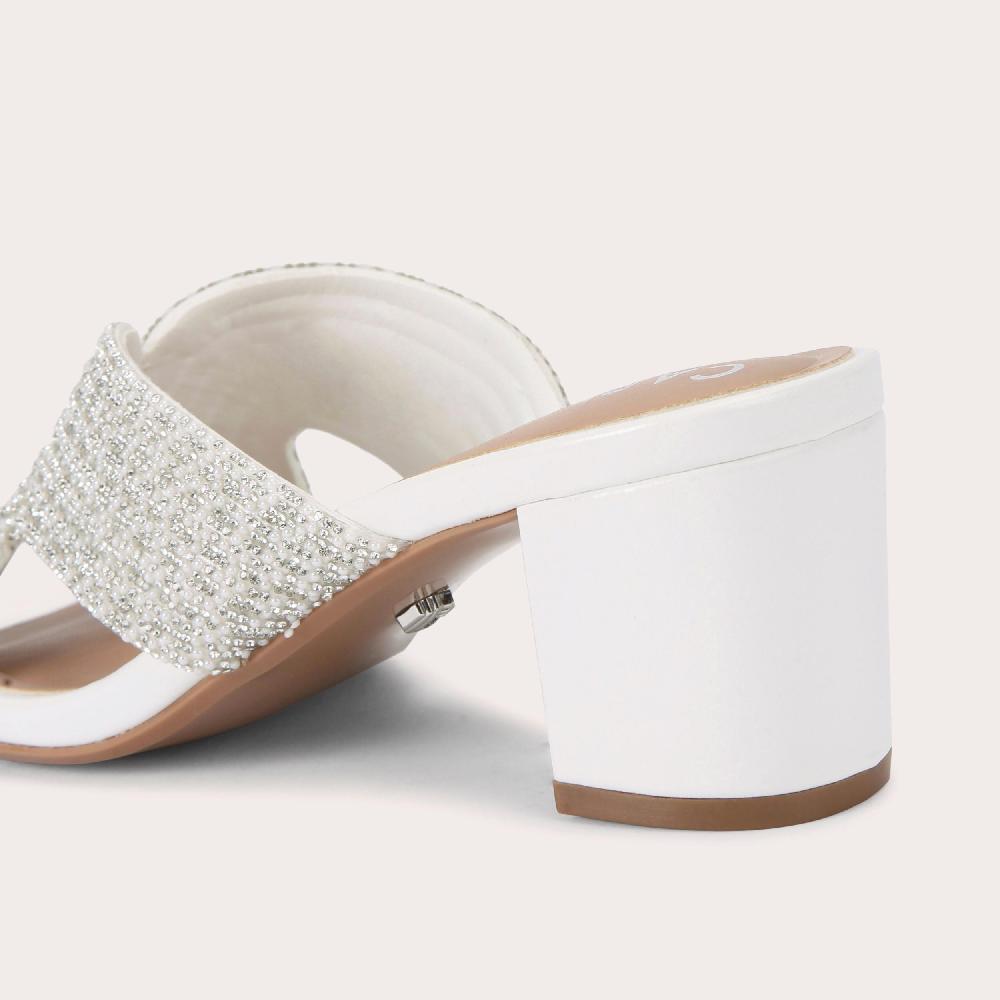 Carvela PAPARAZZI PEARL BLOCK LOW Pearl Crystal Heel By CARVELA