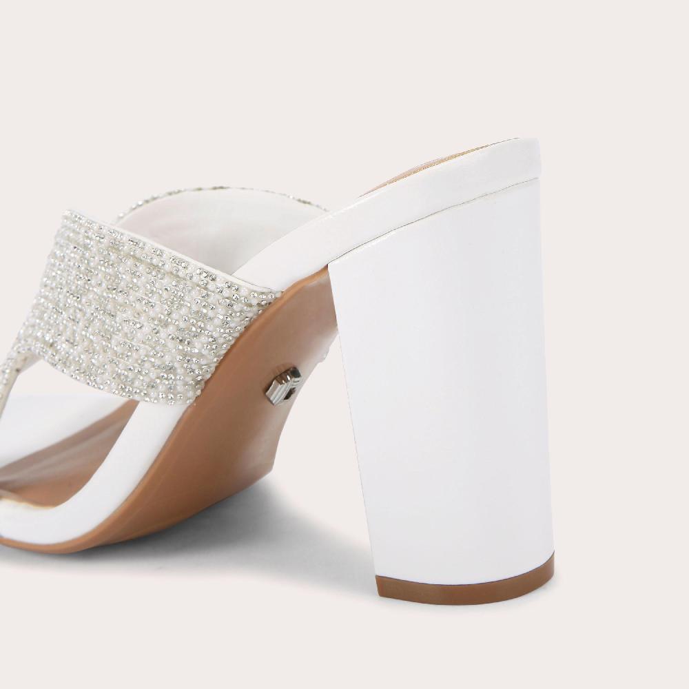 Carvela PAPARAZZI PEARL BLOCK Pearl Crystal Block Heel By CARVELA