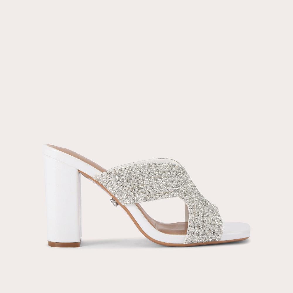 carvela PAPARAZZI PEARL BLOCK Pearl Crystal Block Heel by CARVELA