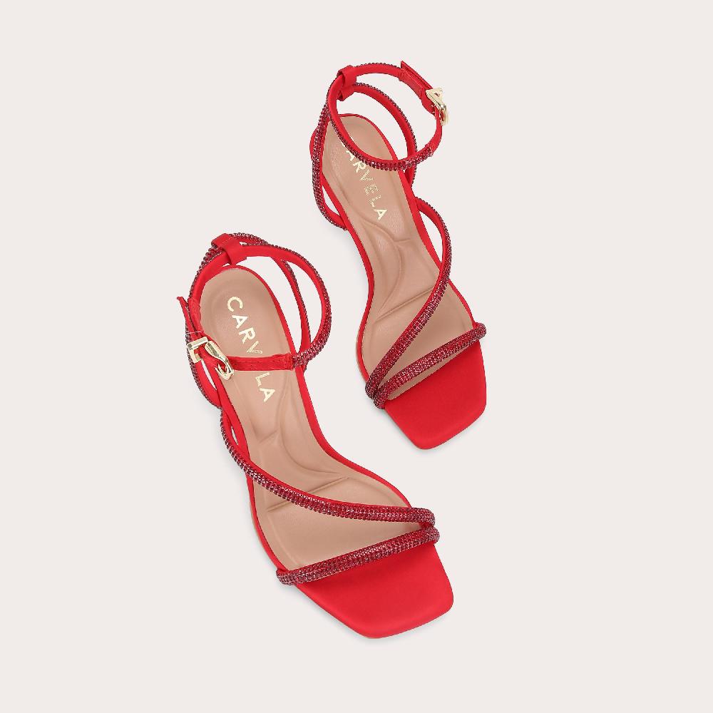 Carvela PAPARAZZI Red Crystal Jewel Heel By CARVELA