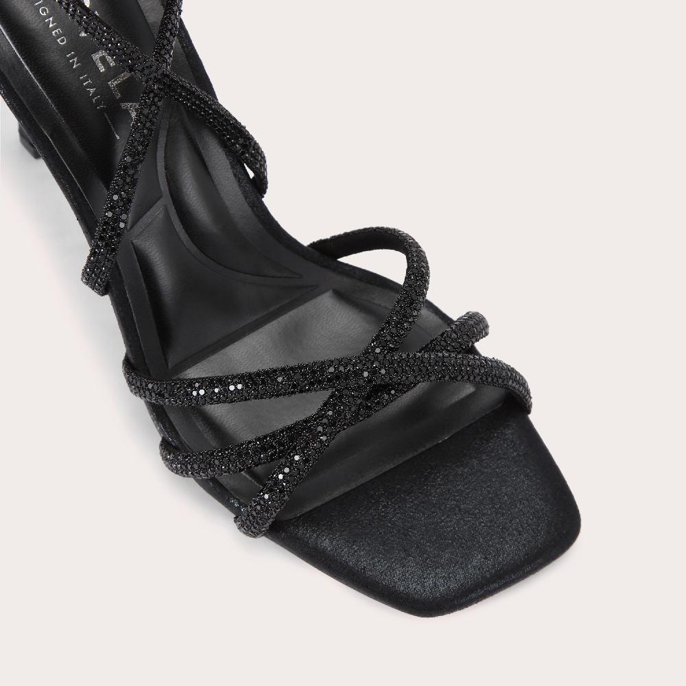 Carvela PAPARAZZI TIE Black Crystal Tie Ankle Heel By CARVELA