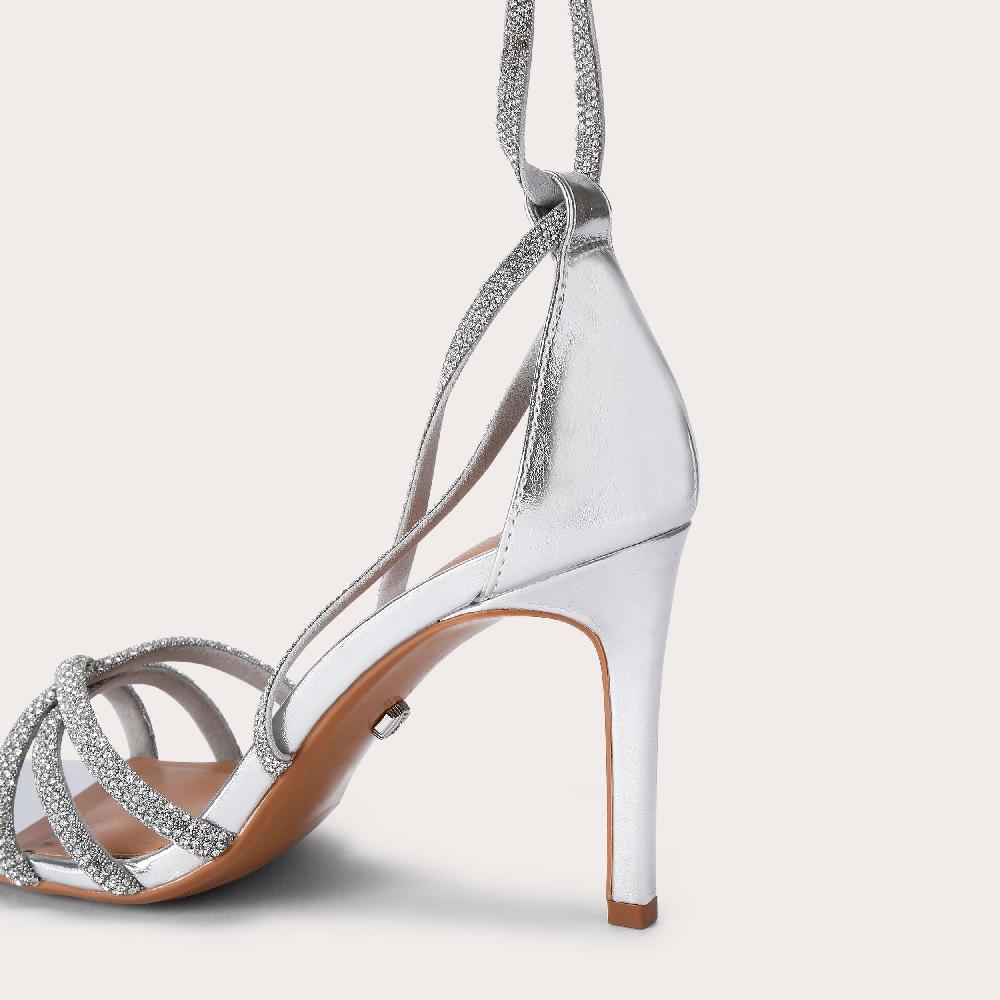 Carvela PAPARAZZI TIE Silver Wrap Crystal Heels By CARVELA