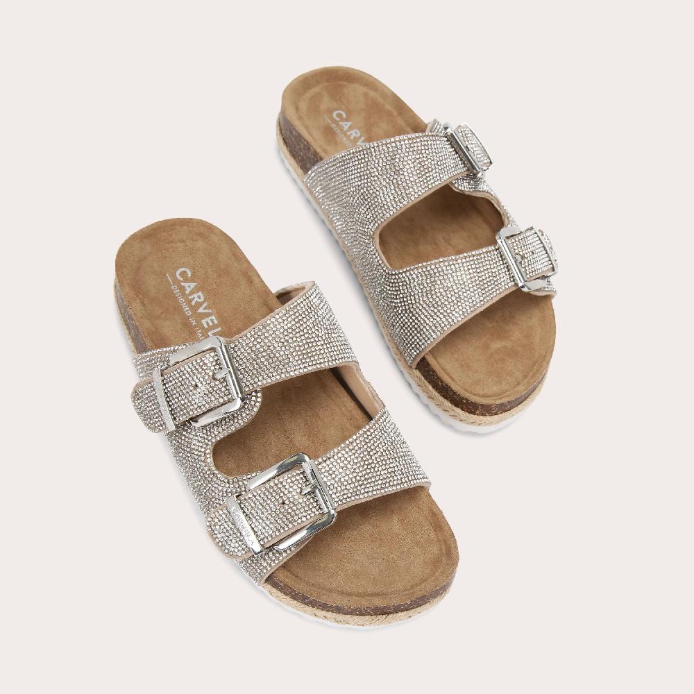 Carvela PARADISE JEWEL Crystal Slip On Sandal By CARVELA