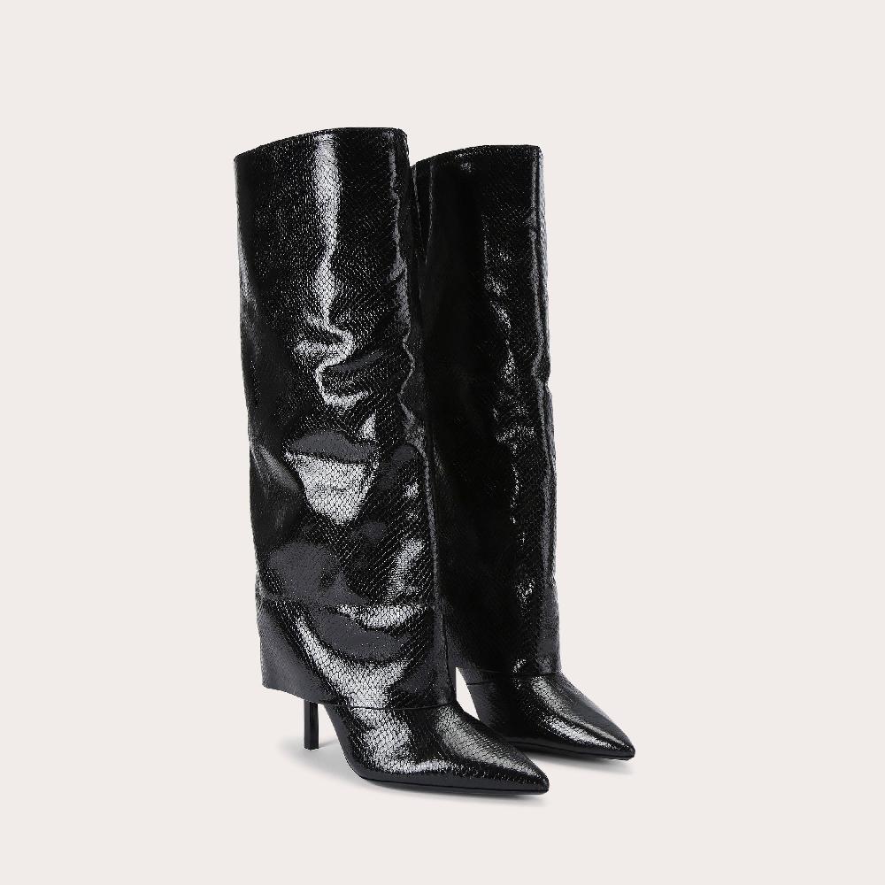 Carvela PASSION CUFF BOOT Black Lizard Print Boot By CARVELA