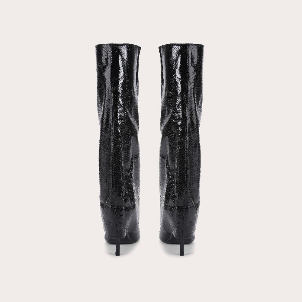Carvela PASSION CUFF BOOT Black Lizard Print Boot By CARVELA