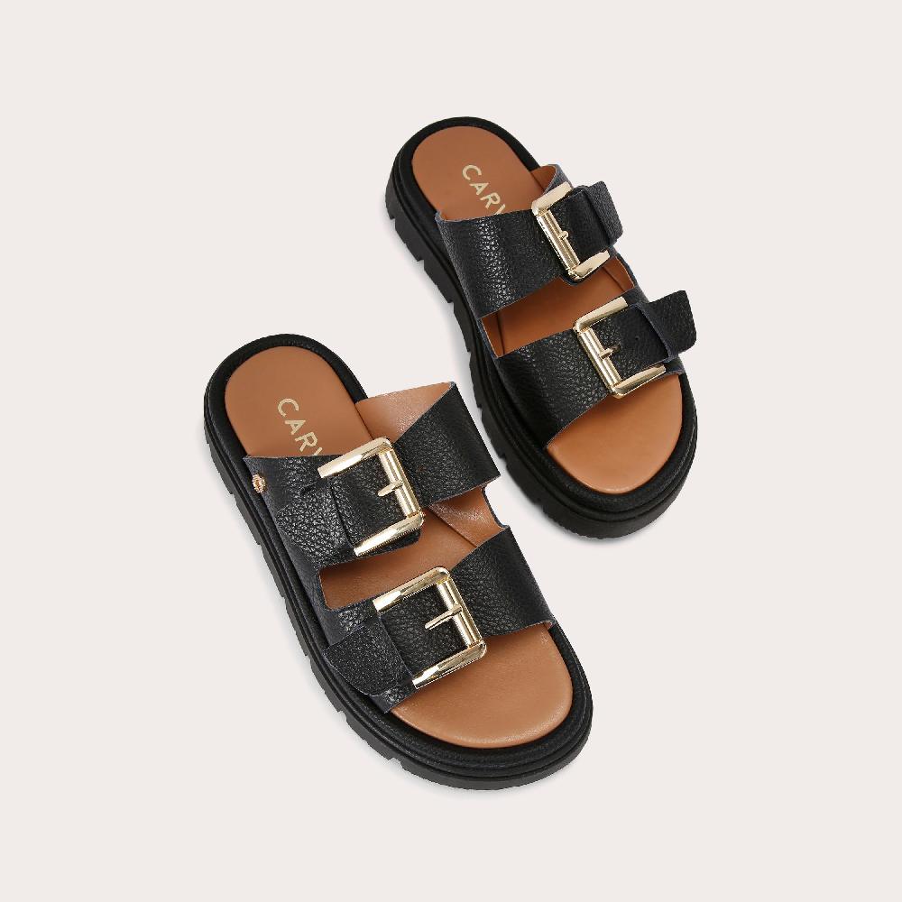 Carvela PAVILION Black Leather Sandal By CARVELA COMFORT