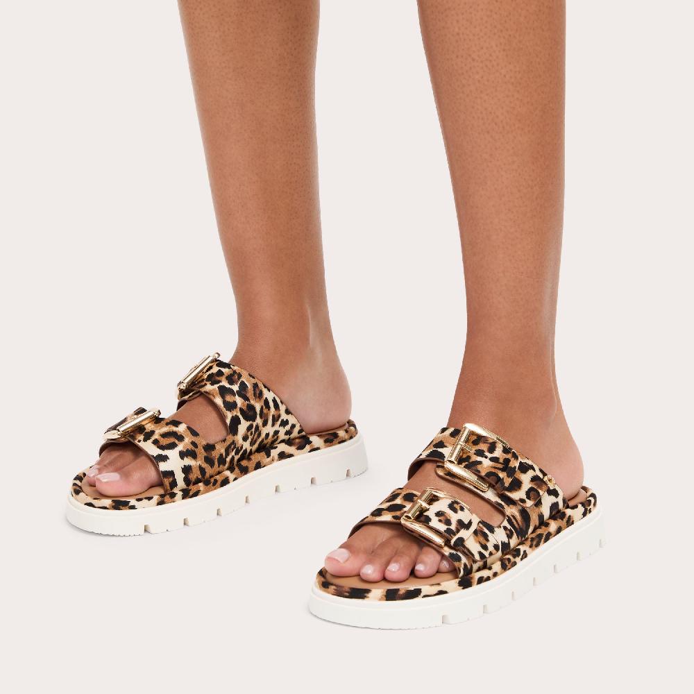 Carvela PAVILION Leopard Satin Sandal By CARVELA COMFORT